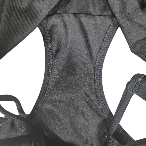 Shade & Shore High Waisted Bikini Bottem, Black, Size Medium - Picture 6 of 10